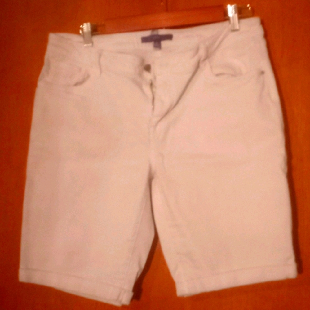 White denim shorts